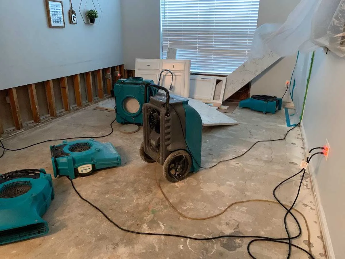 Dehumidifier in flood-cut room for Water Extraction & Removal in Oak Park